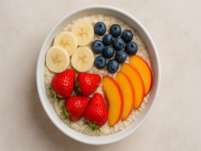 Tazón de avena con frutas